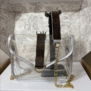 Upcycled authentic LV stadium bag